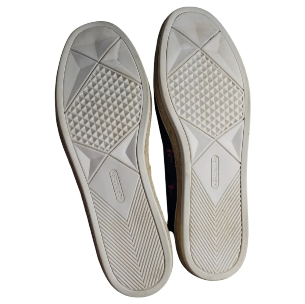 Aerosoles Flamingo Print Preppy Summer Sneaker Loafer Espadrille Vacation Flats